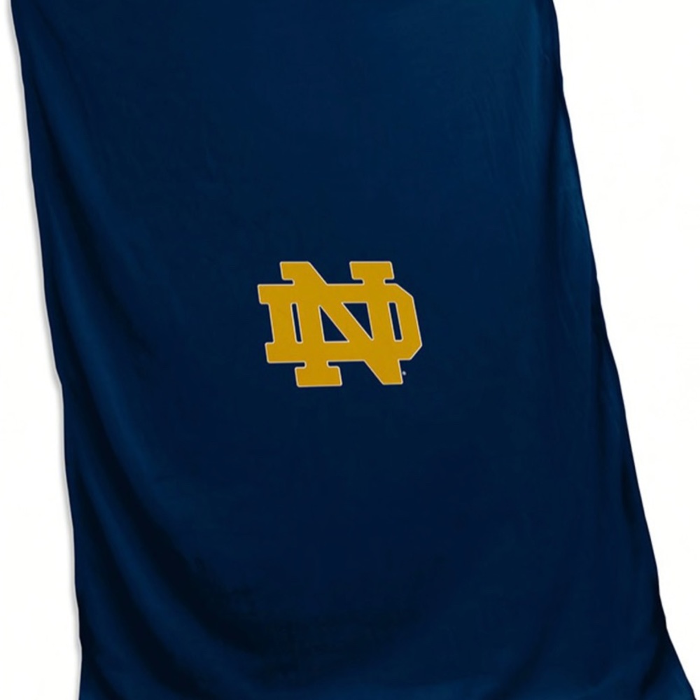 NEW!!! NOTRE DAME FIGHTING IRISH LOGO SWEATSHIRT BLANKET